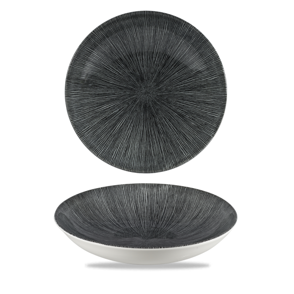 Assiette Creuse Agano Black 24.8Cm 113.6Cl