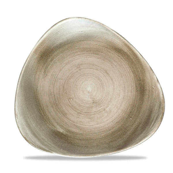 Assiette Plate Triangle 26Cm Antique Taupe