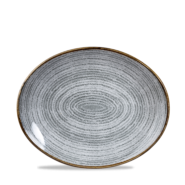 Assiette Ovale Stone Grey 27Cm
