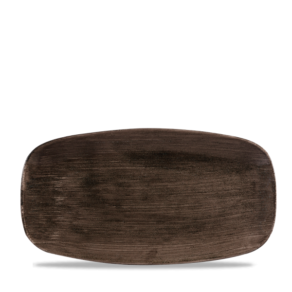 Assiette Rectangulaire Oblong Iron Black 35.5X18.9Cm